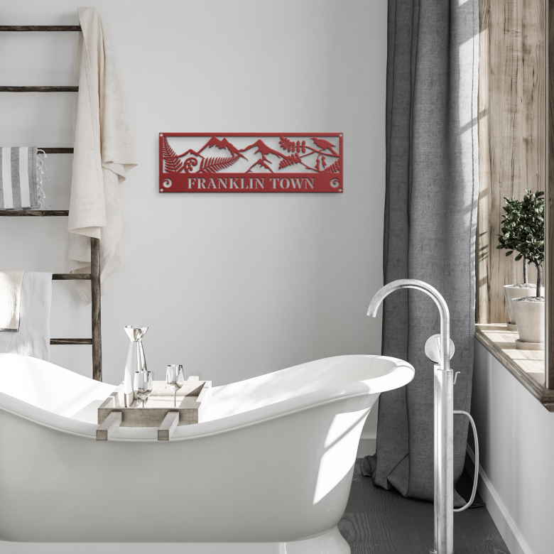 Aotearoa_Theme_Scenery_Wall_Art_Red_Modern_Bathroom_Mockup.png