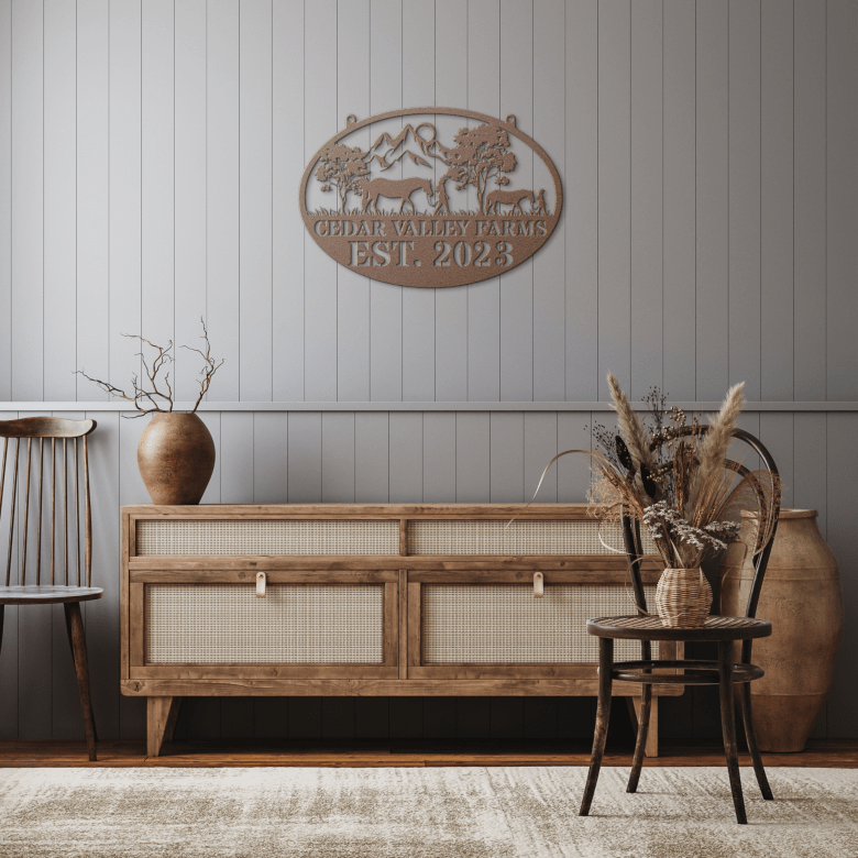 Personalized_Cowboy_Cowgirl_Metal_Wall_A_Copper_Rustic_Hallway_Mockup.png