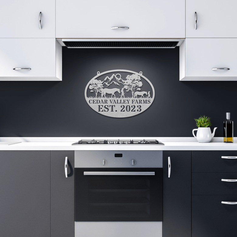 Personalized_Cowboy_Cowgirl_Metal_Wall_A_Silver_Dark_Kitchen_Mockup.png
