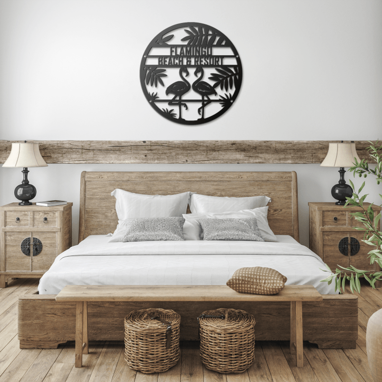 Personalized_Flamingo_Name_Metal_Sign_Black_Farmhouse_Bedroom_Mockup.png