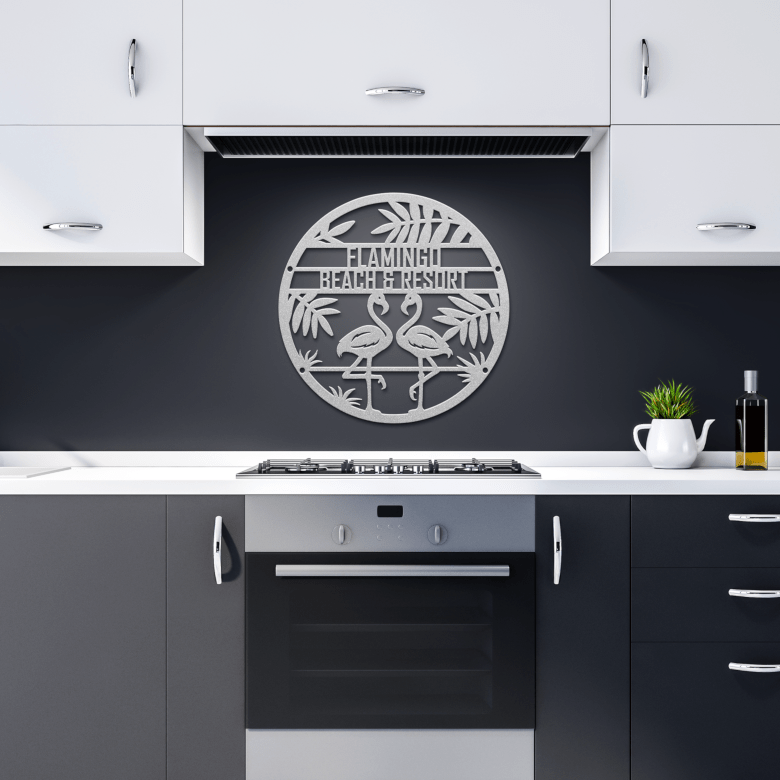 Personalized_Flamingo_Name_Metal_Sign_Silver_Dark_Kitchen_Mockup.png