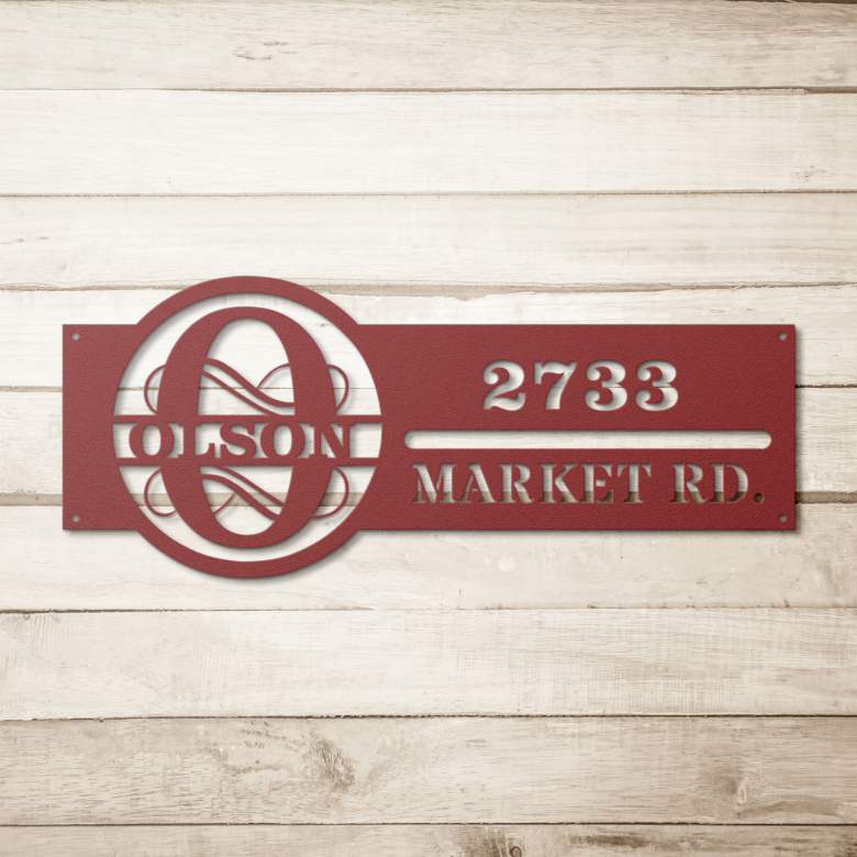 Personalized_Metal_Address_Sign_Red_Simple_Wood_BKGD_Mockup.png