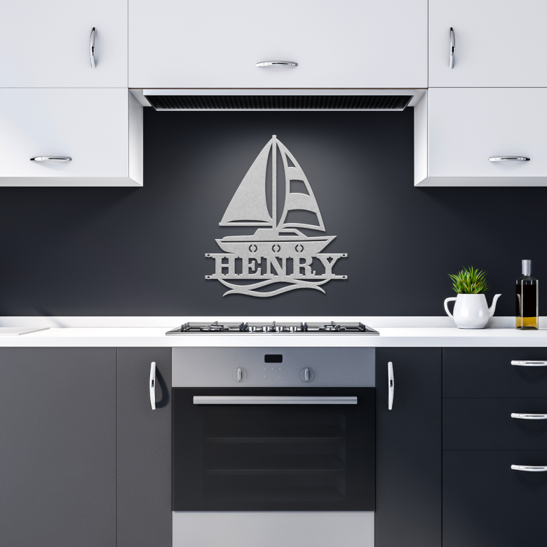 Personalized_Sailboat_Nursery_Metal_Name_Silver_Dark_Kitchen_Mockup.png