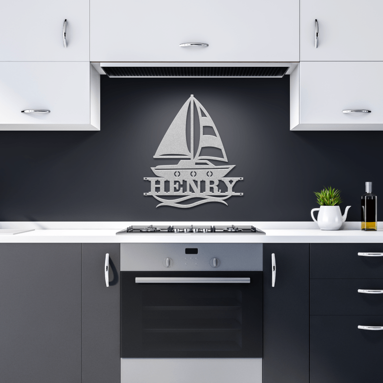 Personalized_Sailboat_Nursery_Metal_Name_Silver_Dark_Kitchen_Mockup.png