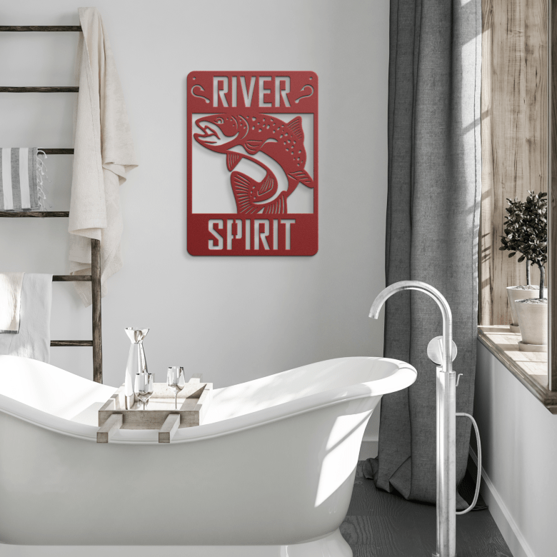 River_Trout_Metal_Wall_Art_Red_Modern_Bathroom_Mockup.png