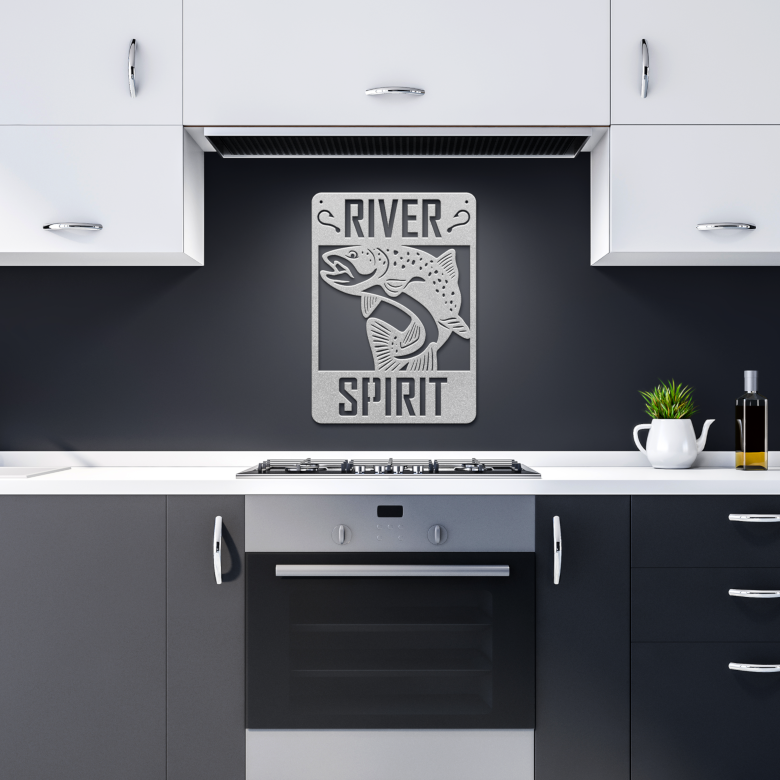 River_Trout_Metal_Wall_Art_Silver_Dark_Kitchen_Mockup.png