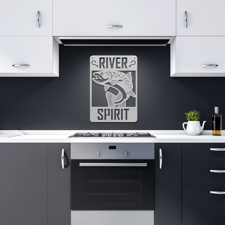 River_Trout_Metal_Wall_Art_Silver_Dark_Kitchen_Mockup.png