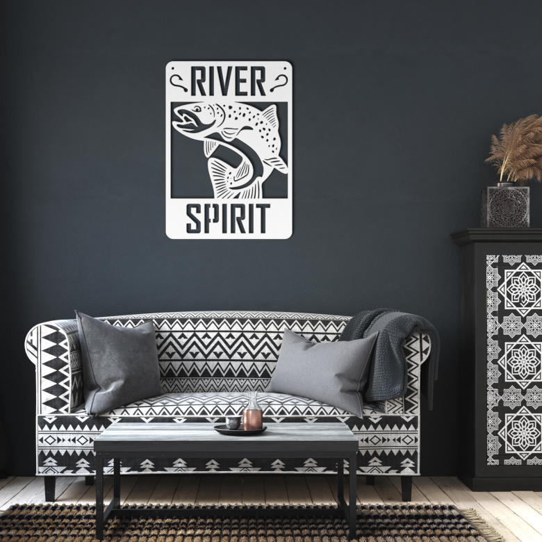 River_Trout_Metal_Wall_Art_White_Dark_Living_Room_Mockup.png