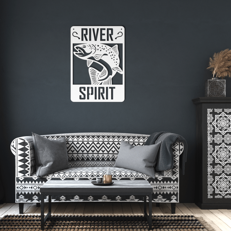 River_Trout_Metal_Wall_Art_White_Dark_Living_Room_Mockup.png