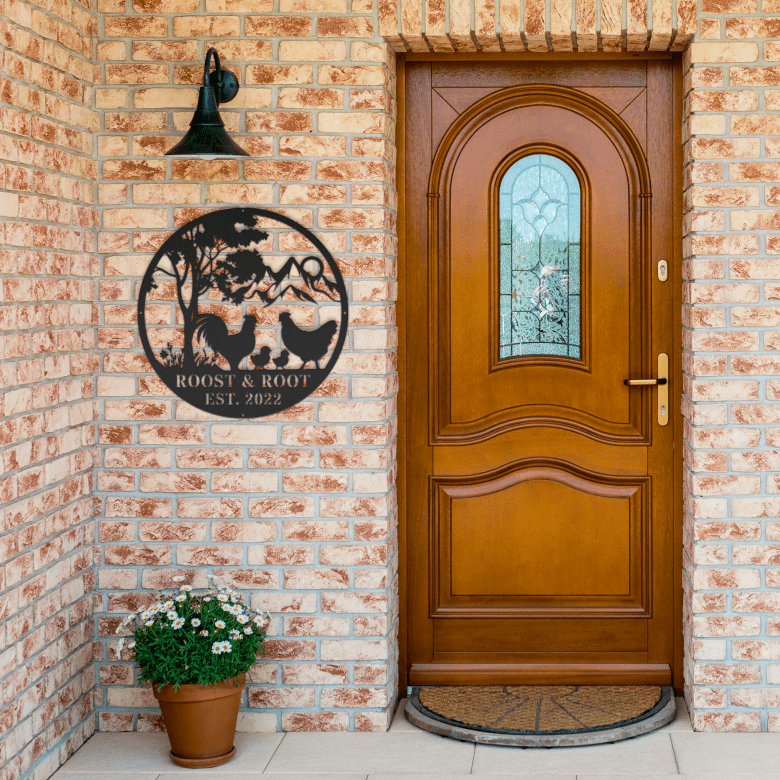 Roost__Root_Personalized_Chicken_Coop_M_Black_Brick_Entrance_Mockup.png