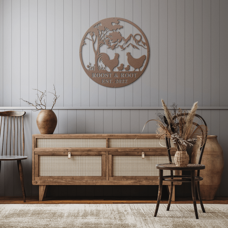Roost__Root_Personalized_Chicken_Coop_M_Copper_Rustic_Hallway_Mockup.png