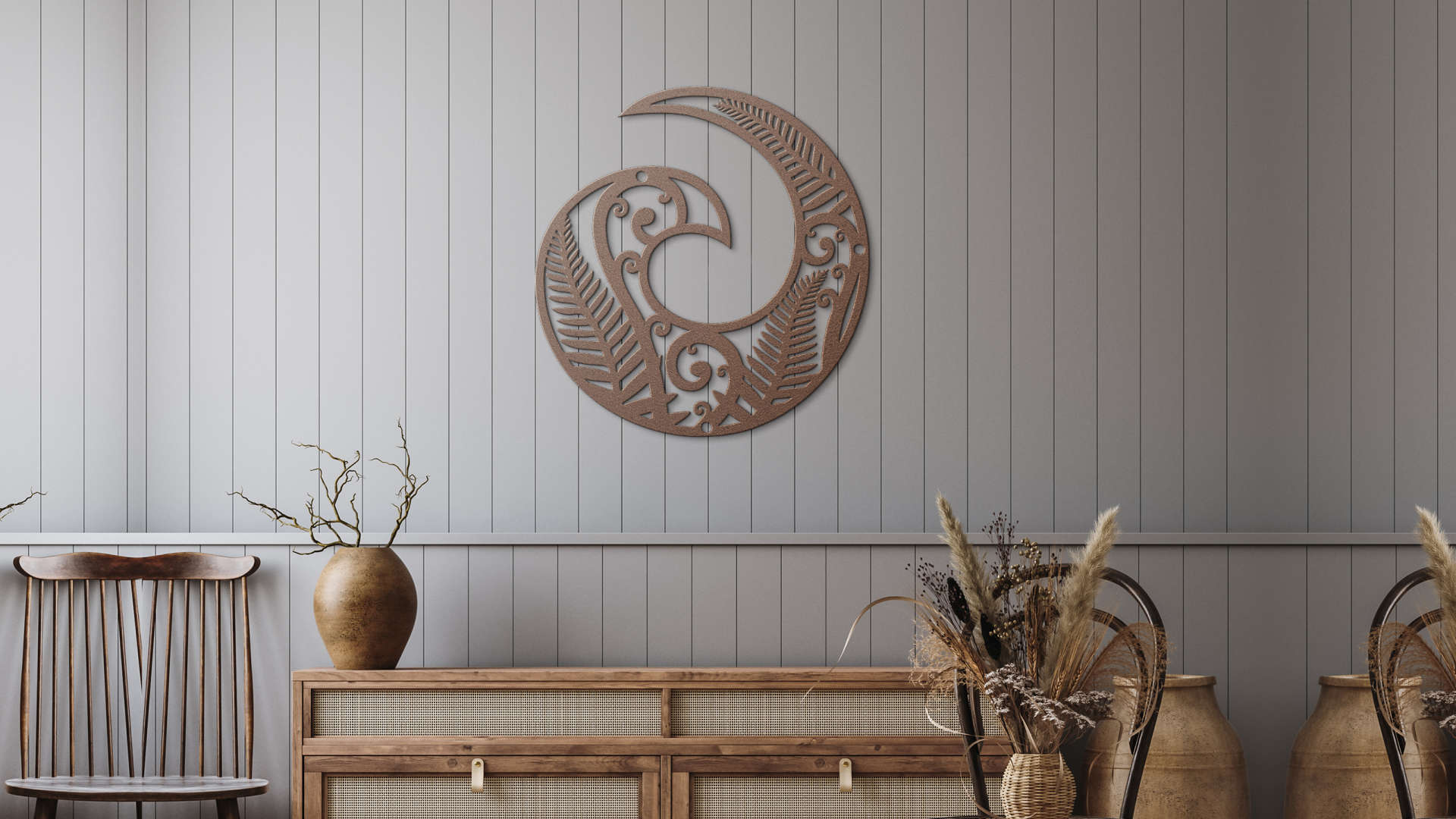 Shopify Cover Image Koru metal wall decor in the living room