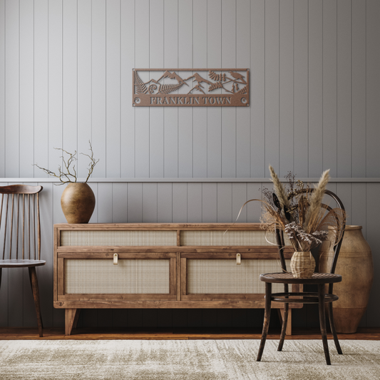 Aotearoa_Theme_Scenery_Wall_Art_Copper_Rustic_Hallway_Mockup.png