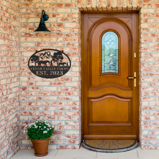 Personalized_Cowboy_Cowgirl_Metal_Wall_A_Black_Brick_Entrance_Mockup.png