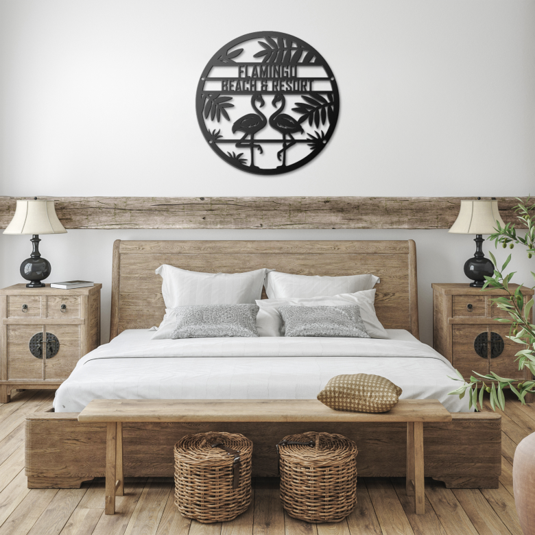 Personalized_Flamingo_Name_Metal_Sign_Black_Farmhouse_Bedroom_Mockup.png