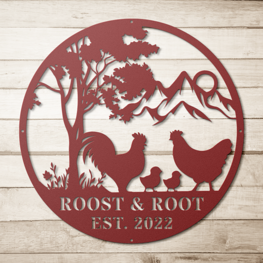 Roost__Root_Personalized_Chicken_Coop_M_Red_Simple_Wood_BKGD_Mockup.png