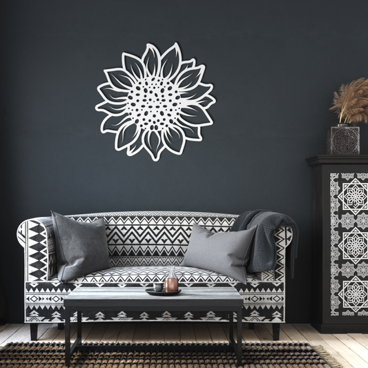 Sunflower_Metal_Wall_Art_White_Dark_Living_Room_Mockup.png